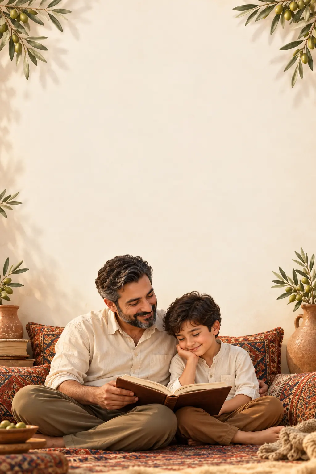 کارت تبریک روز پدر طرح قصه‌ی شب