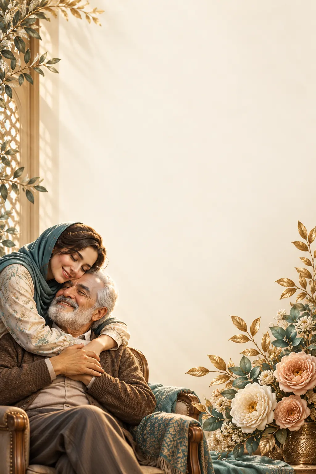 کارت تبریک روز پدر طرح تکیه‌گاه